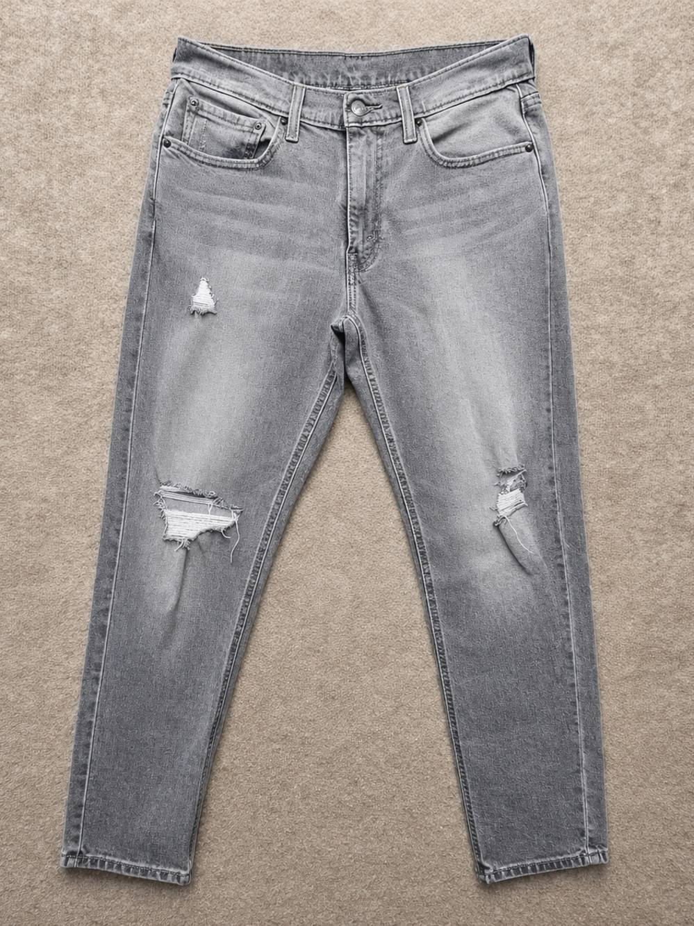 Levi’s 531 Gray Distressed Jeans W32 L30 Vintage Wash Straight Leg